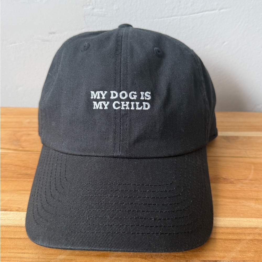 Black 'My Dog Is My Child' Cap